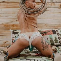 Kennie Mas Ho Peep Fringe Thong