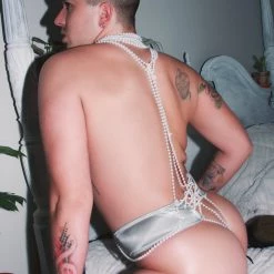 Kennie Mas Icicles Pearly High Waist Thong New