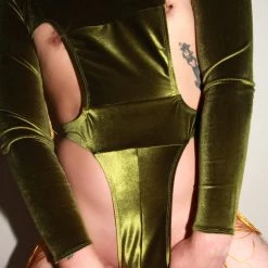 Kennie Mas New Olive You Bodysuit
