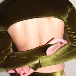 Kennie Mas Olive You Long Sleeve Crop