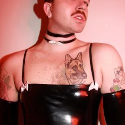 Kennie Mas Heavy Metal Bunny Armbands & Neck Tie