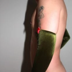 Kennie Mas Olive You Bow Gloves New