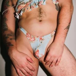 Kennie Mas Floral Pearl Thong New