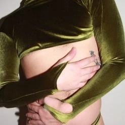 Kennie Mas Olive You Long Sleeve Crop