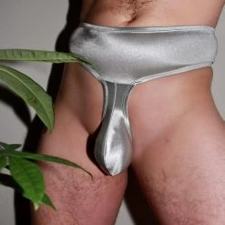 Kennie Mas Icicles Pearly High Waist Thong New