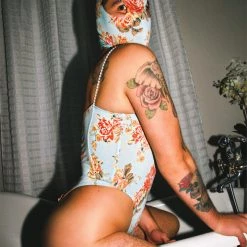 Kennie Mas Floral Bodysuit New