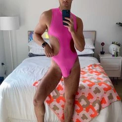 Kennie Mas Holy Gold Swim Bodysuit New