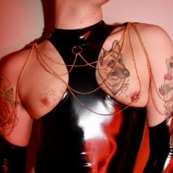 Kennie Mas Heavy Metal Boi Bodysuit (WITH Chain) New