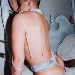 Kennie Mas Icicles Pearly High Waist Thong New