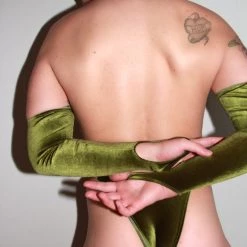 Kennie Mas Olive You Bow Gloves New